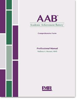 Aab Academic Achievement Battery 2014 Comprehensive Form Print Kit Product Range